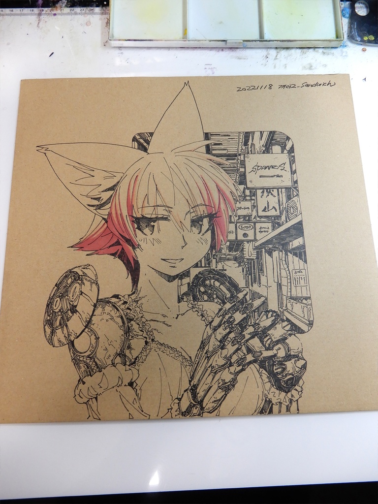 【額装済み:LPジャケット水彩】雰囲気の違う薬指