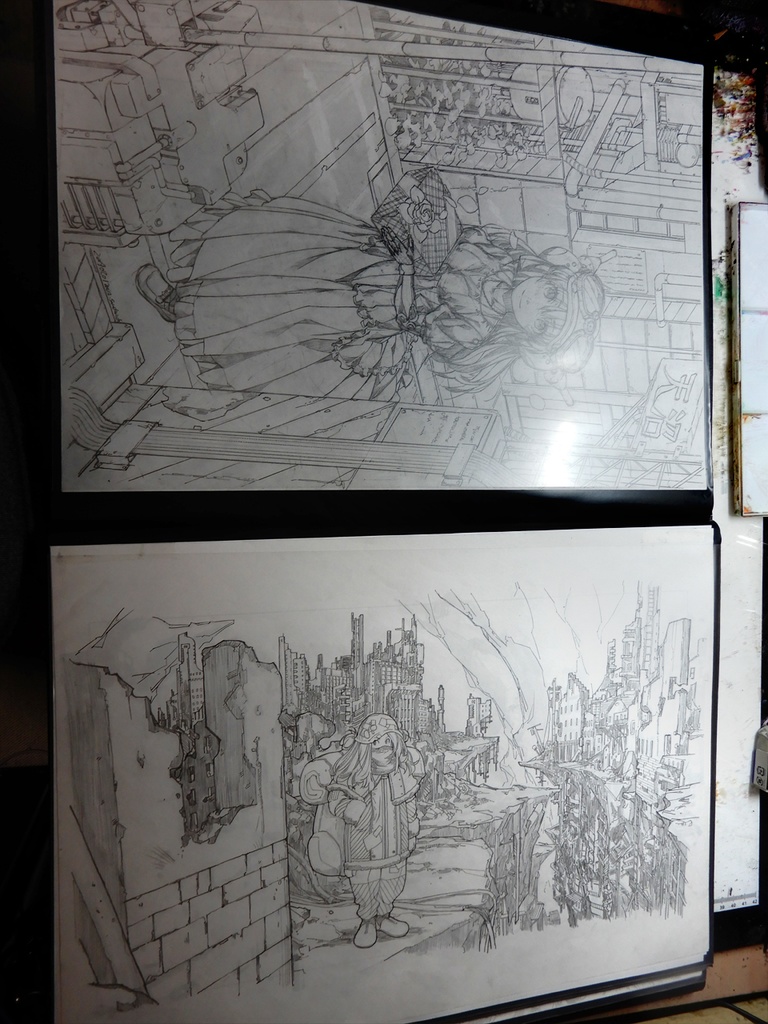 【A3クリアブック】CG着色用A3アナログ原画34枚