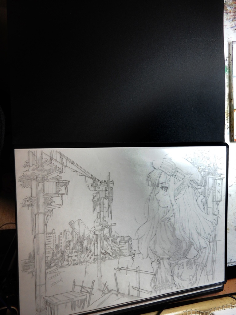 【A3クリアブック】CG着色用A3アナログ原画34枚