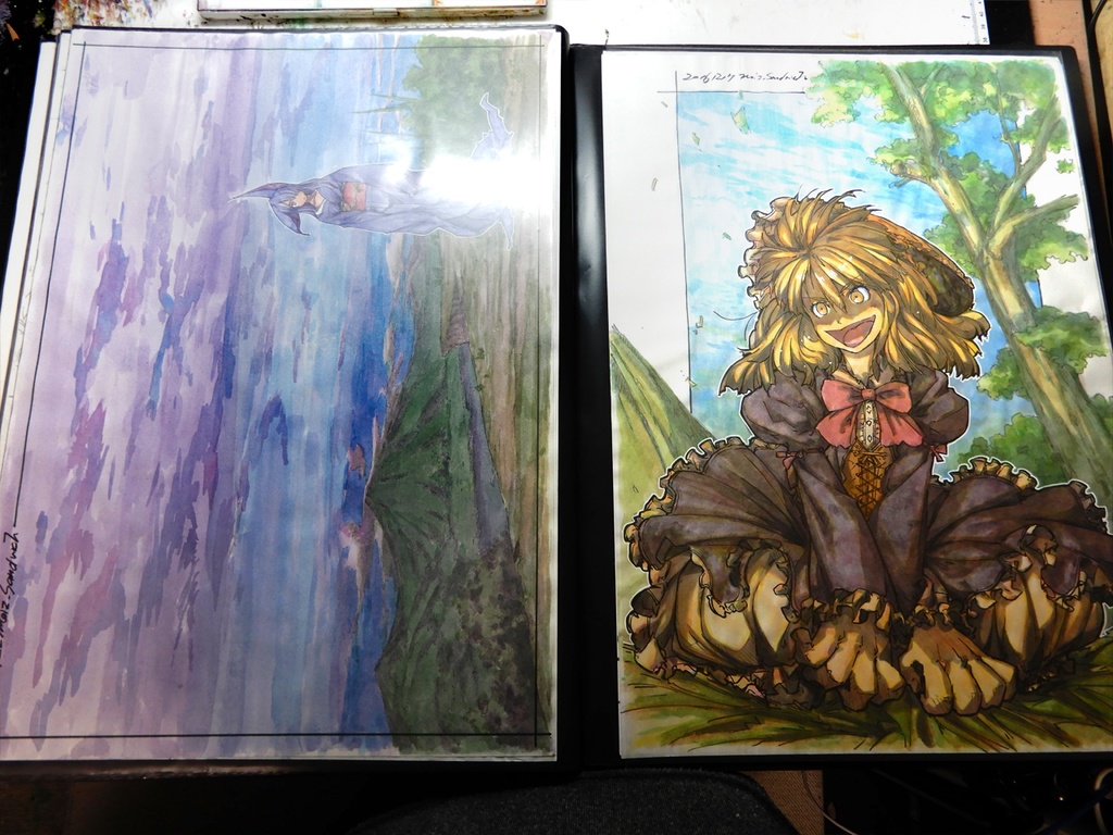 【A3クリアブック】CG着色用A3アナログ原画34枚