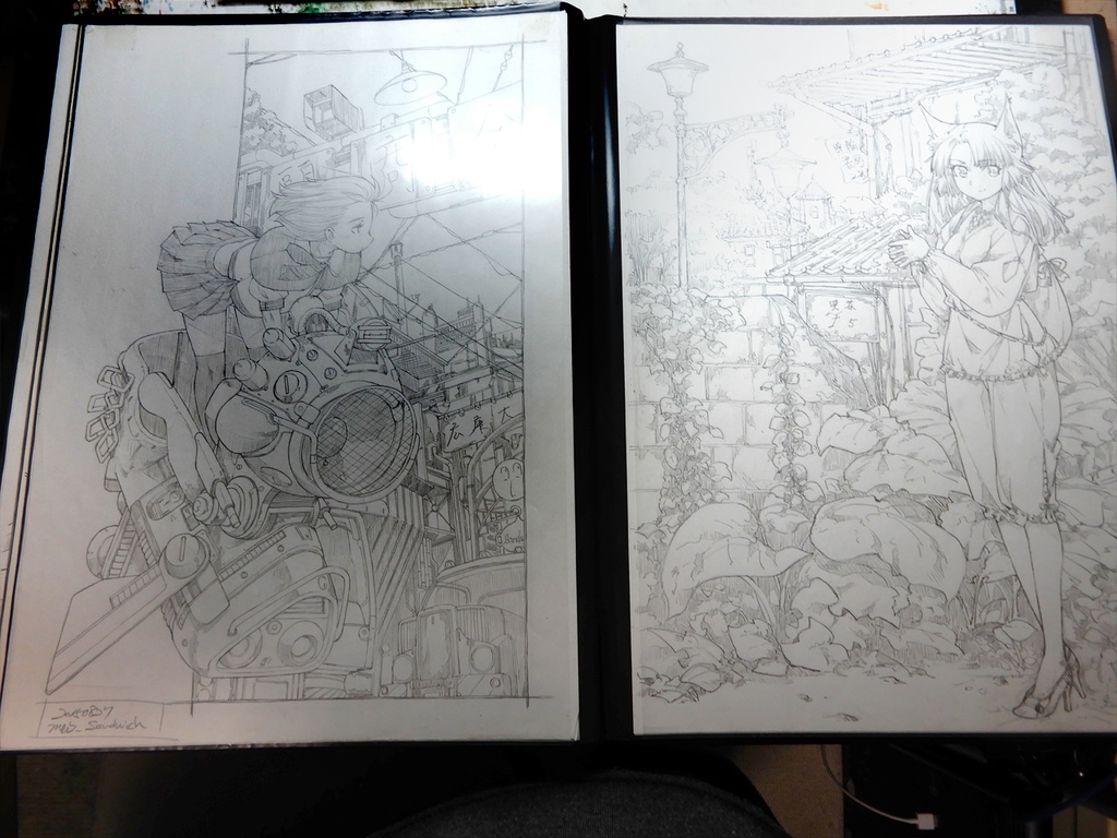 【A3クリアブック】CG着色用A3アナログ原画34枚