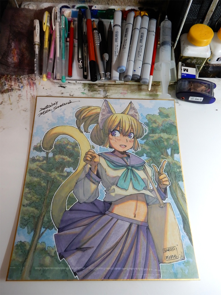 【色紙水彩】画材を持って行く日