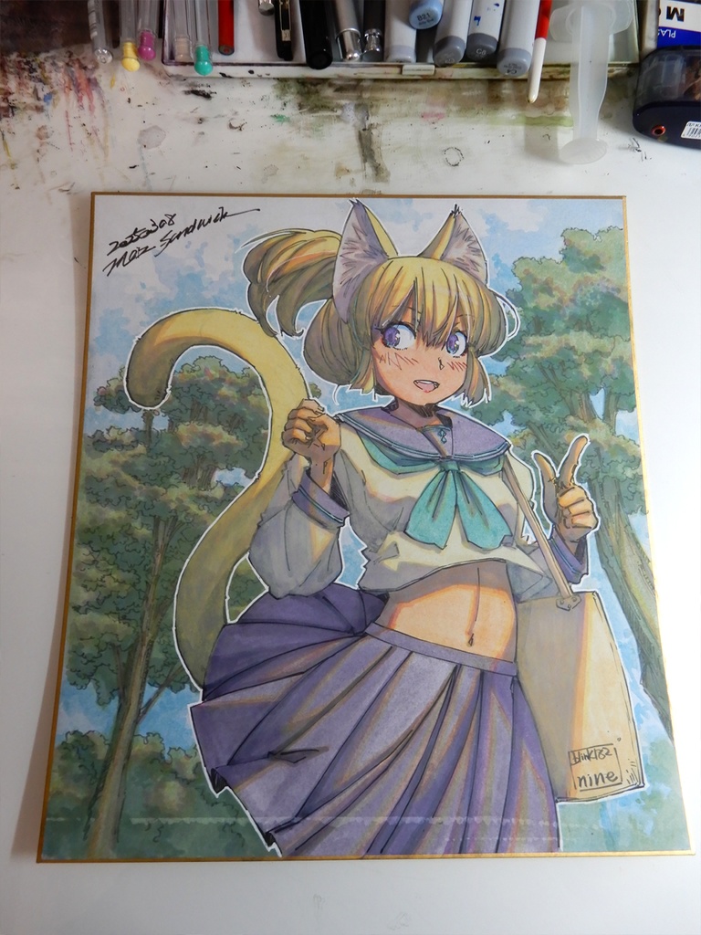 【色紙水彩】画材を持って行く日