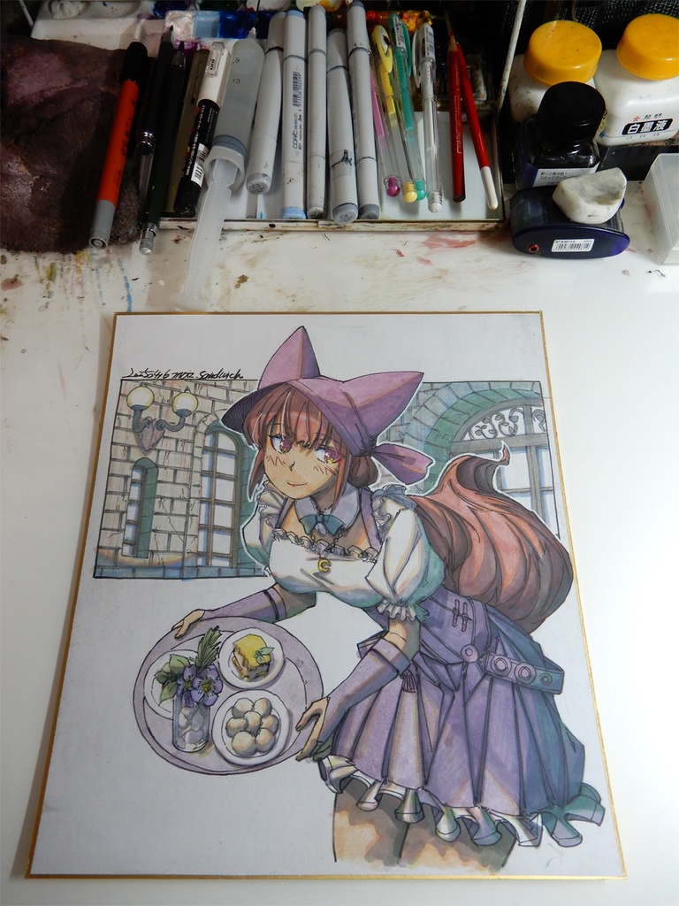 【色紙水彩】おやつ担当