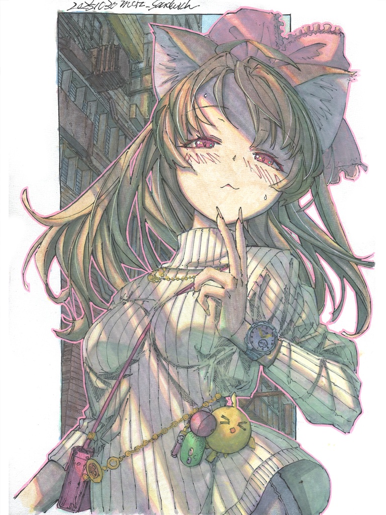【A4水彩】pink light