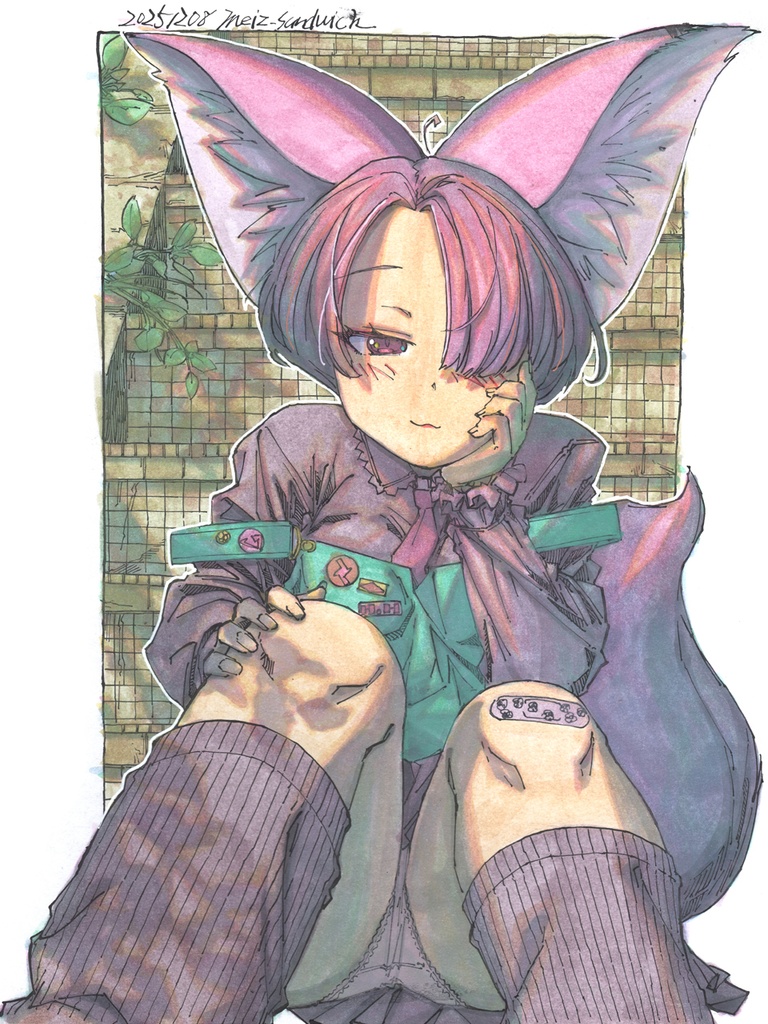 【色紙水彩】さぼり癖のあるウェイトレス
