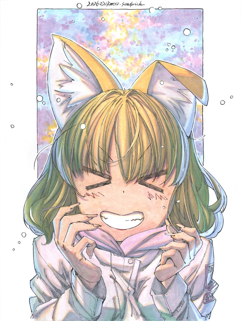 【A4水彩】風花満開
