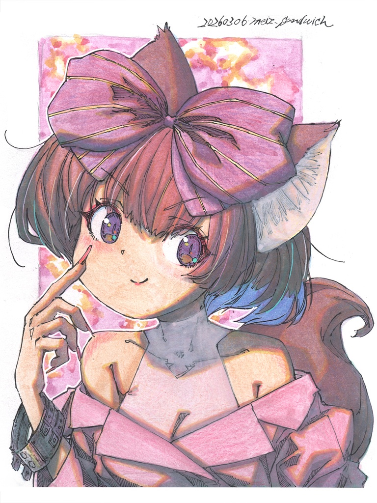 【中色紙水彩】シノっち実験作