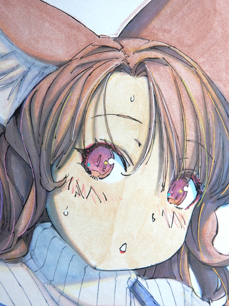 【中色紙水彩】仕事後のひととき