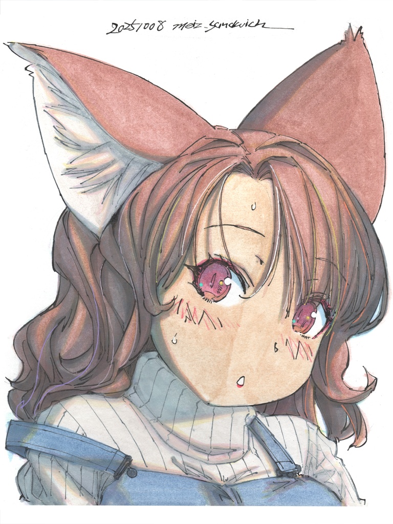 【中色紙水彩】仕事後のひととき