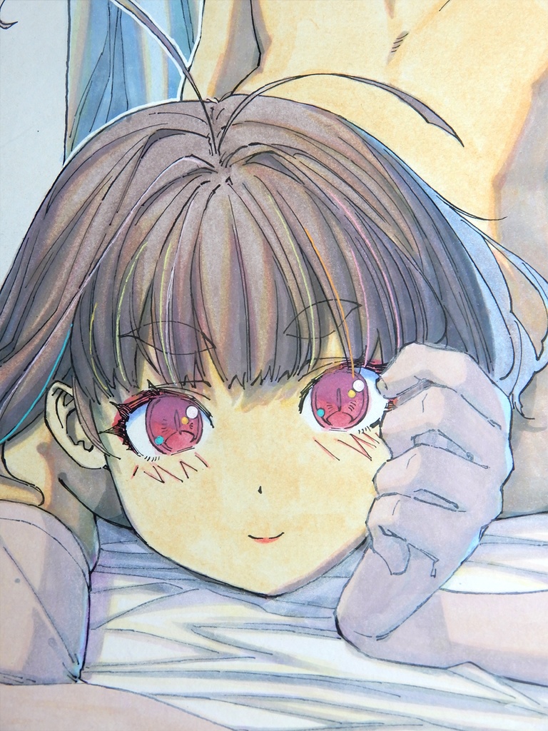 【色紙水彩】くたびれコンパニオン