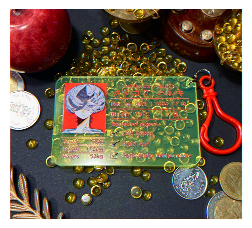 じそカード風アクキー 蓼川