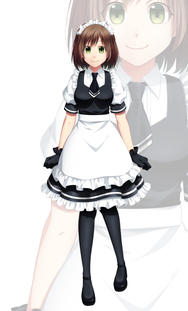 女子高校生メイド立ち絵素材