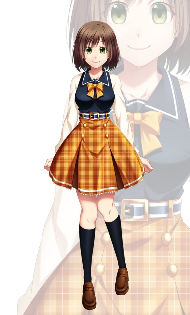 女子高校生メイド立ち絵素材