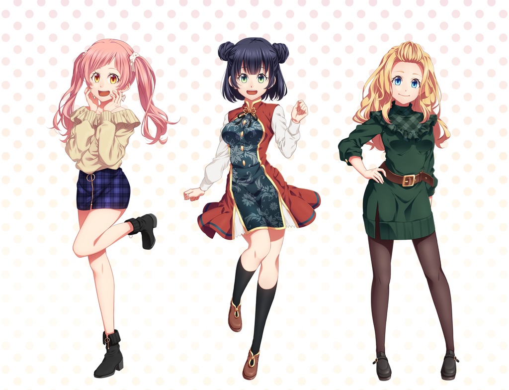 女子中学生立ち絵素材②(単体販売あり°˖✧)