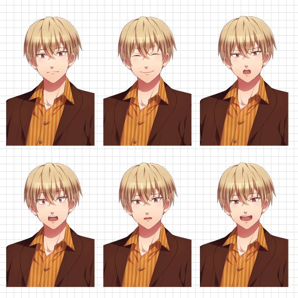 男子立ち絵素材②(単体販売あり°˖✧)