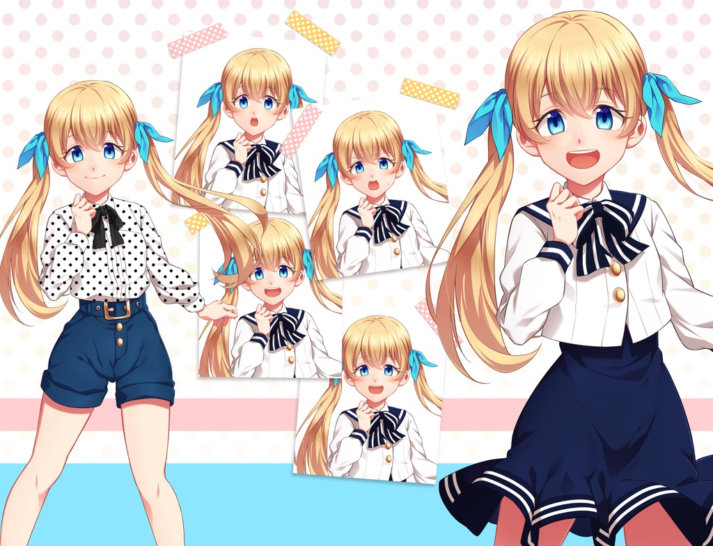 少女立ち絵素材①(単体販売あり°˖✧)