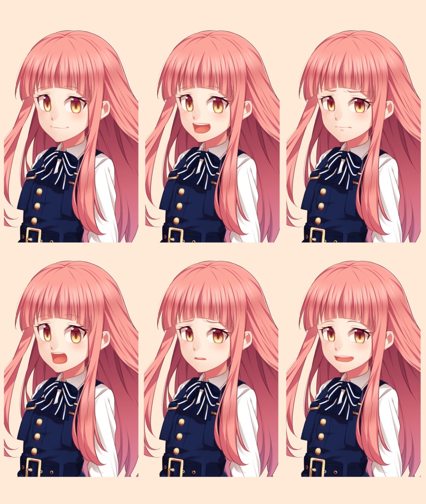 少女立ち絵素材①(単体販売あり°˖✧)