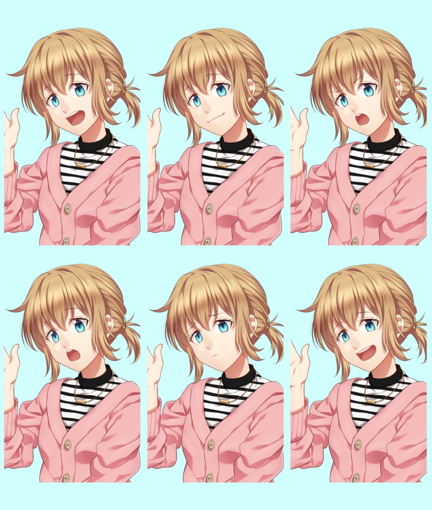 金髪好き集まれ!金髪女子立ち絵素材