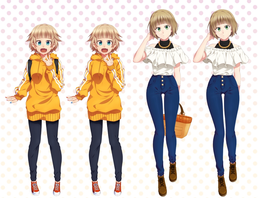 金髪好き集まれ!金髪女子立ち絵素材