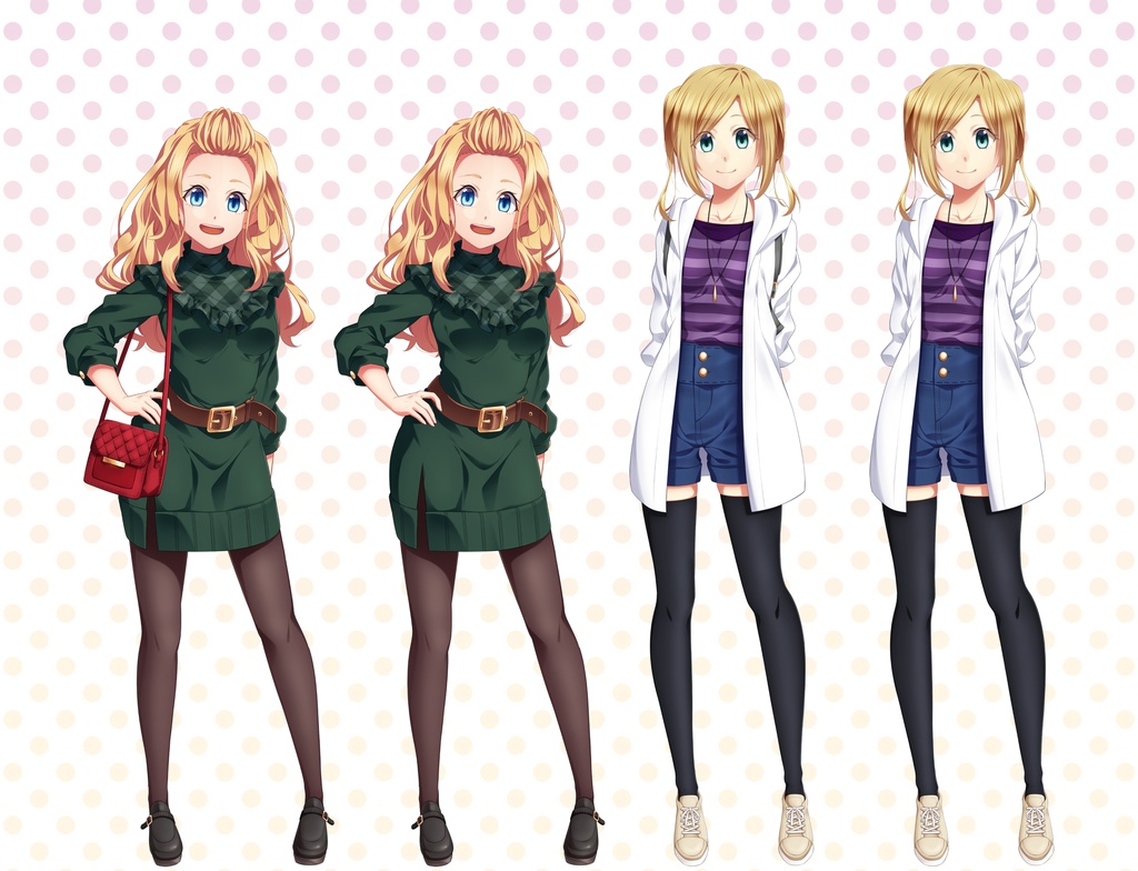 金髪好き集まれ!金髪女子立ち絵素材