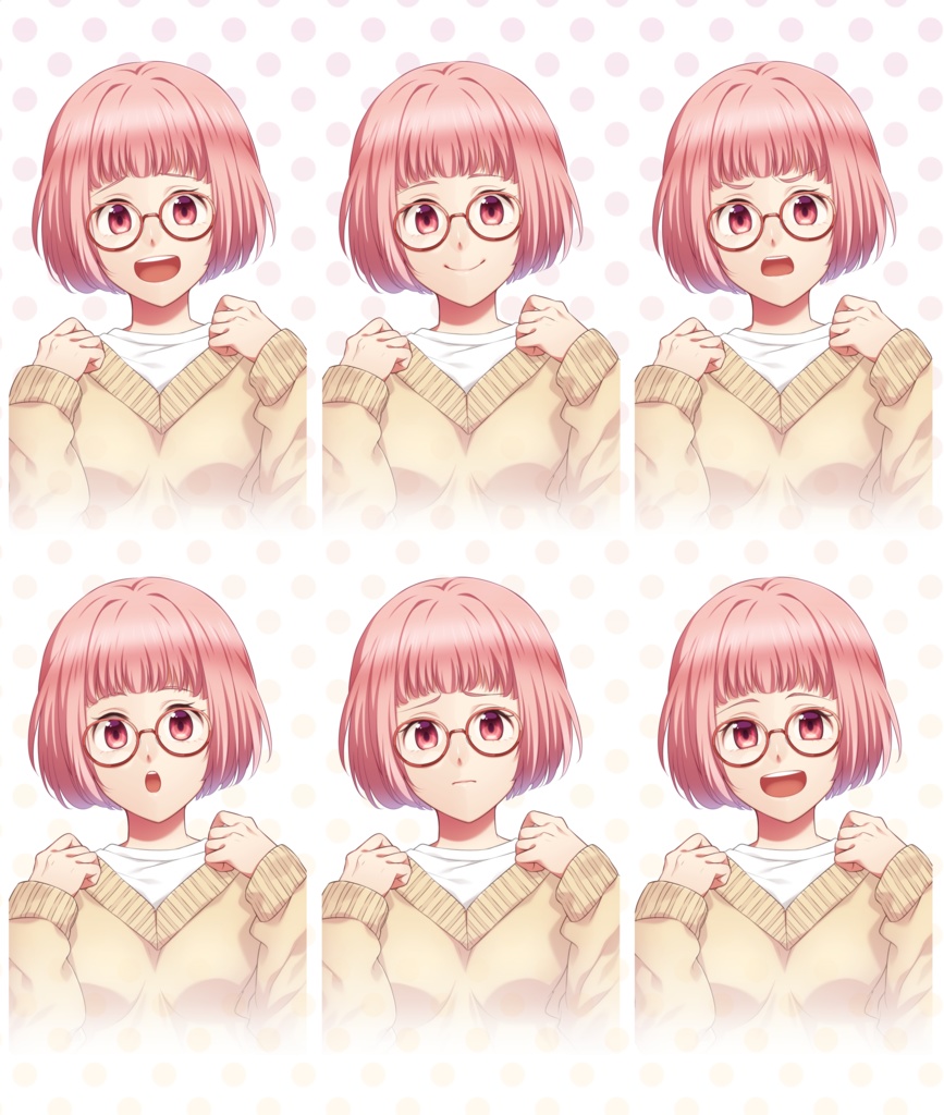 女の子立ち絵素材③(単体販売あり°˖✧)