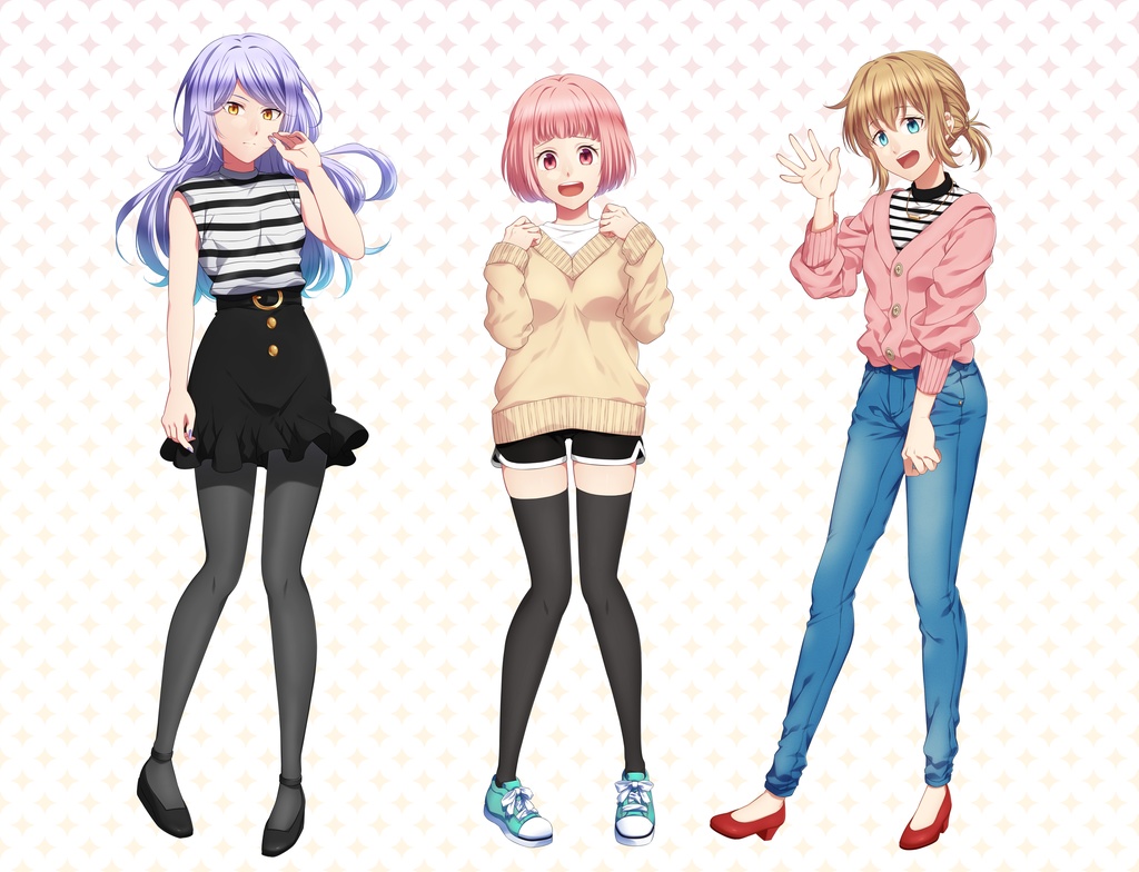 女の子立ち絵素材③(単体販売あり°˖✧)