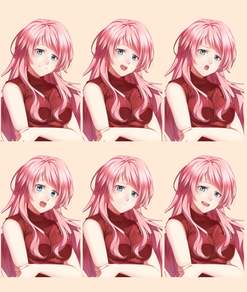 ピンク髪好き集まれ!ピンク髪女子立ち絵素材