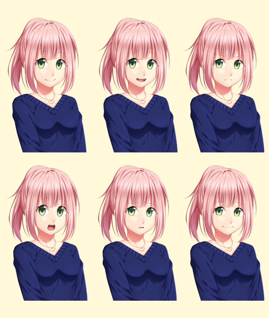 ピンク髪好き集まれ!ピンク髪女子立ち絵素材