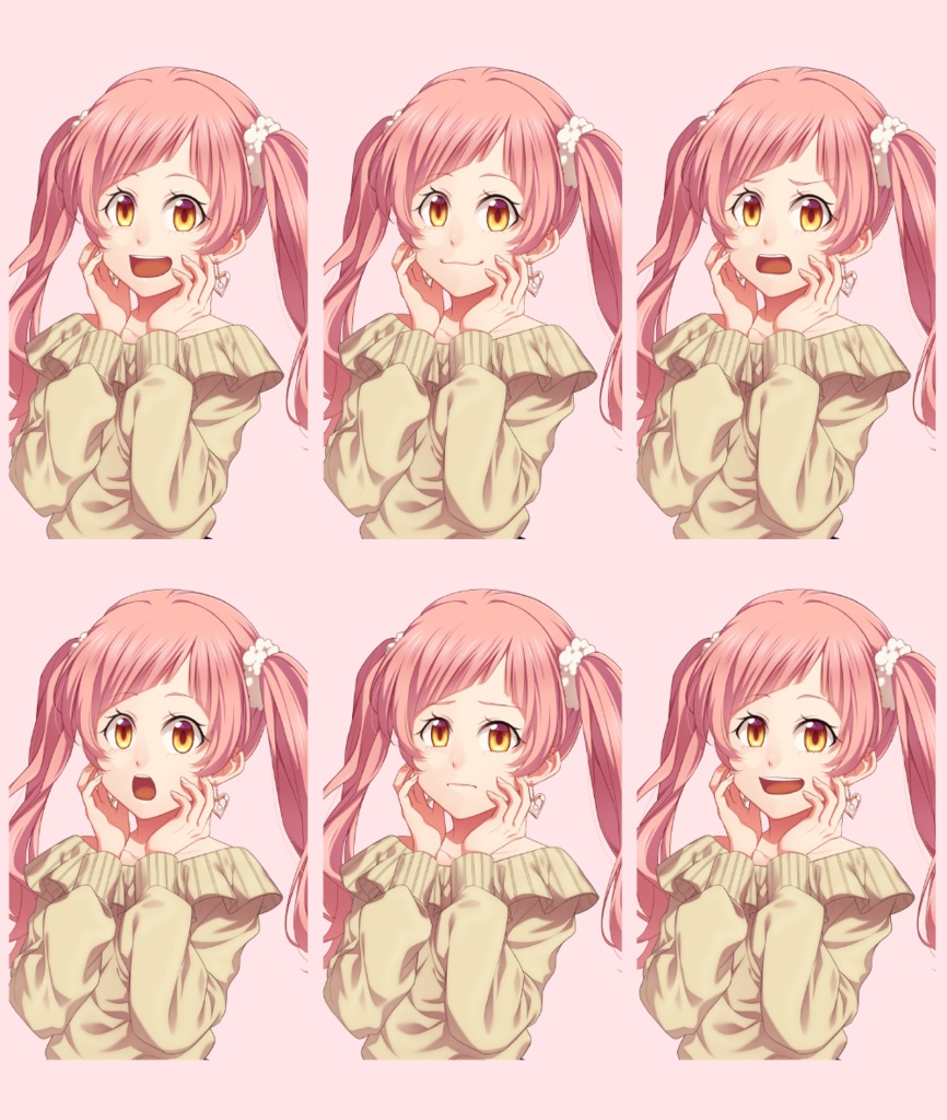 ピンク髪好き集まれ!ピンク髪女子立ち絵素材