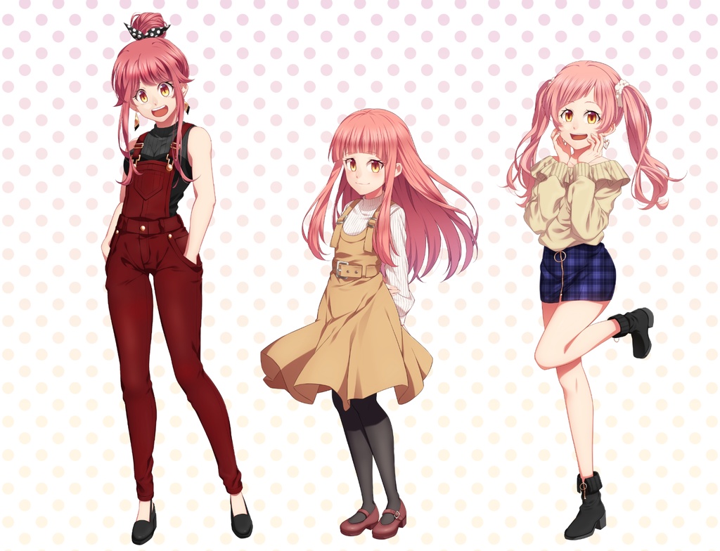 ピンク髪好き集まれ!ピンク髪女子立ち絵素材