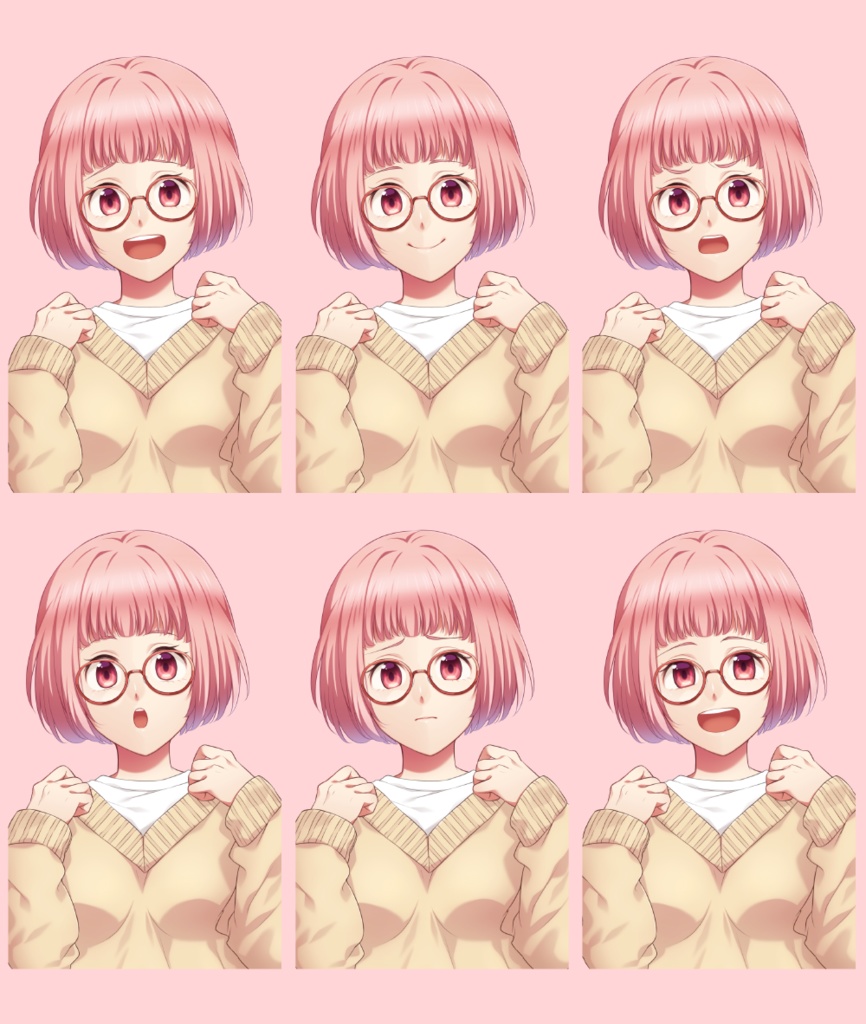 ピンク髪好き集まれ!ピンク髪女子立ち絵素材