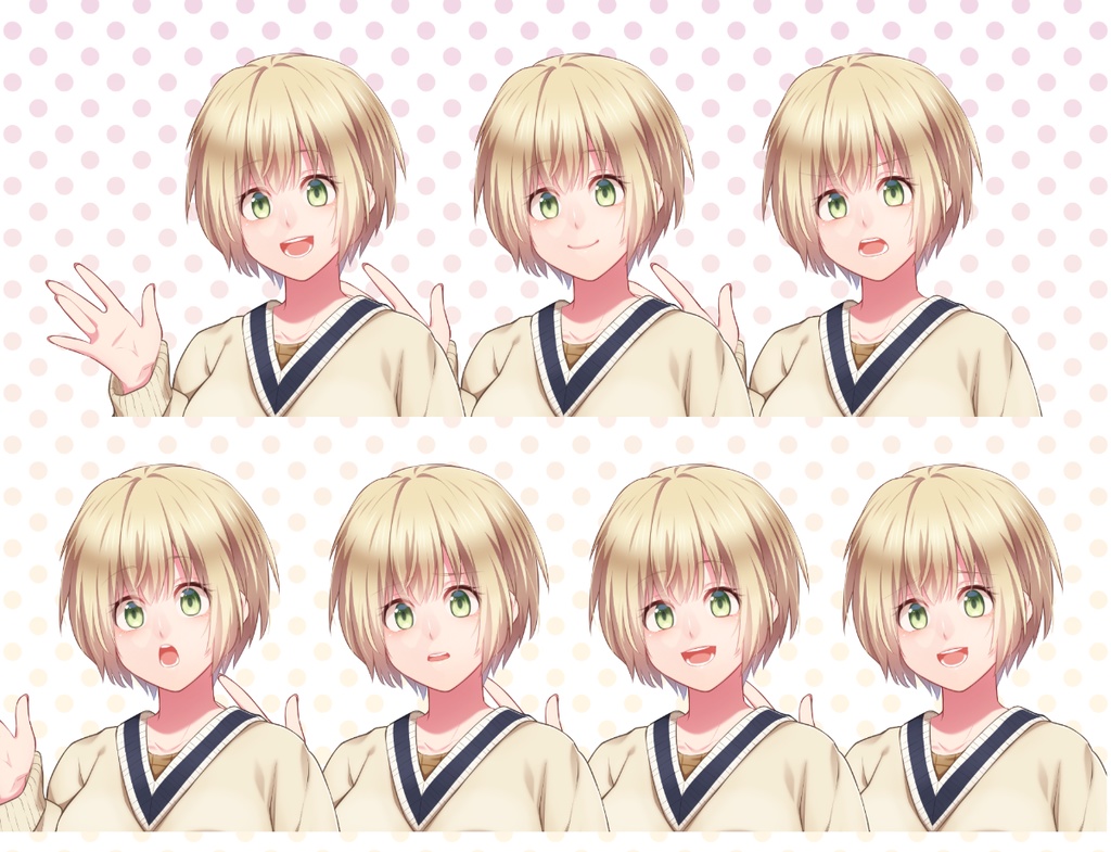 女の子立ち絵素材⑤(私服・下着)(単体販売あり°˖✧)