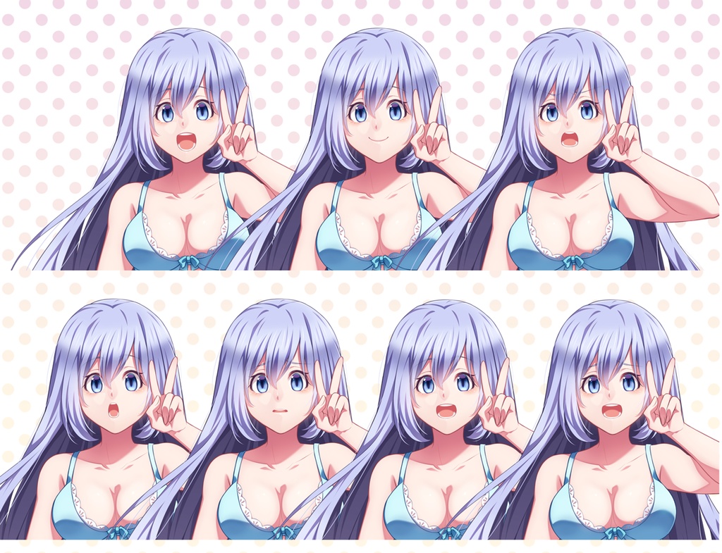 女の子下着立ち絵素材①