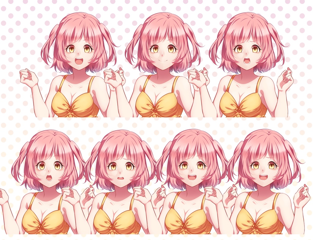 女の子下着立ち絵素材①