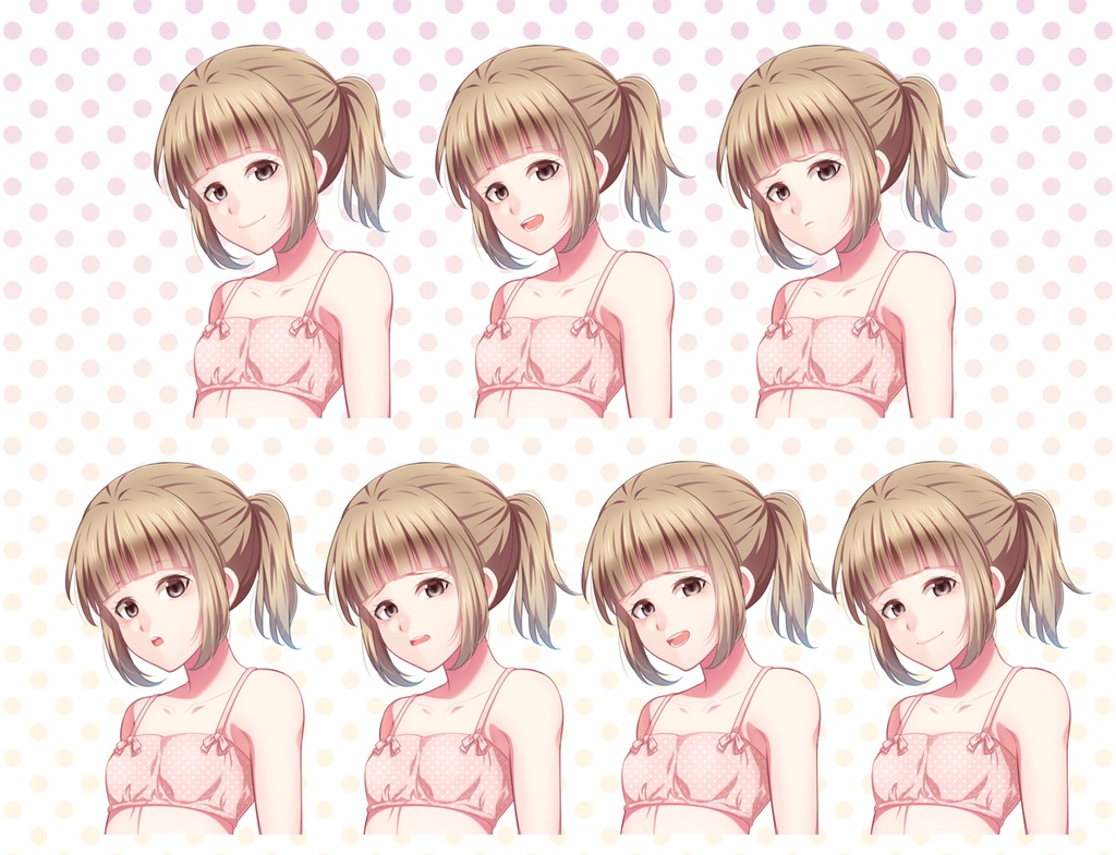 女の子下着立ち絵素材①