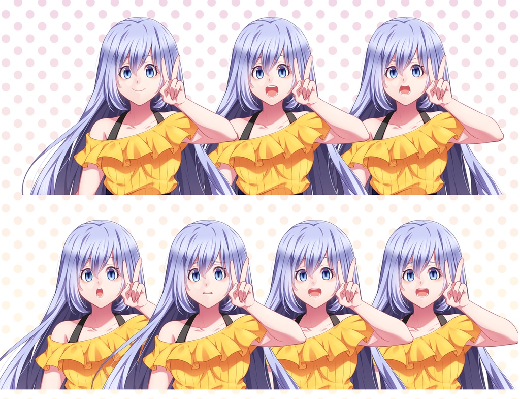 女の子立ち絵素材⑥(私服・下着)(単体販売あり°˖✧)