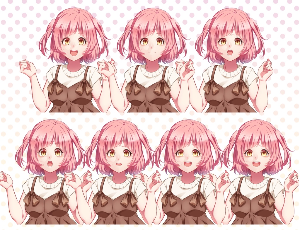 女の子立ち絵素材⑥(私服・下着)(単体販売あり°˖✧)