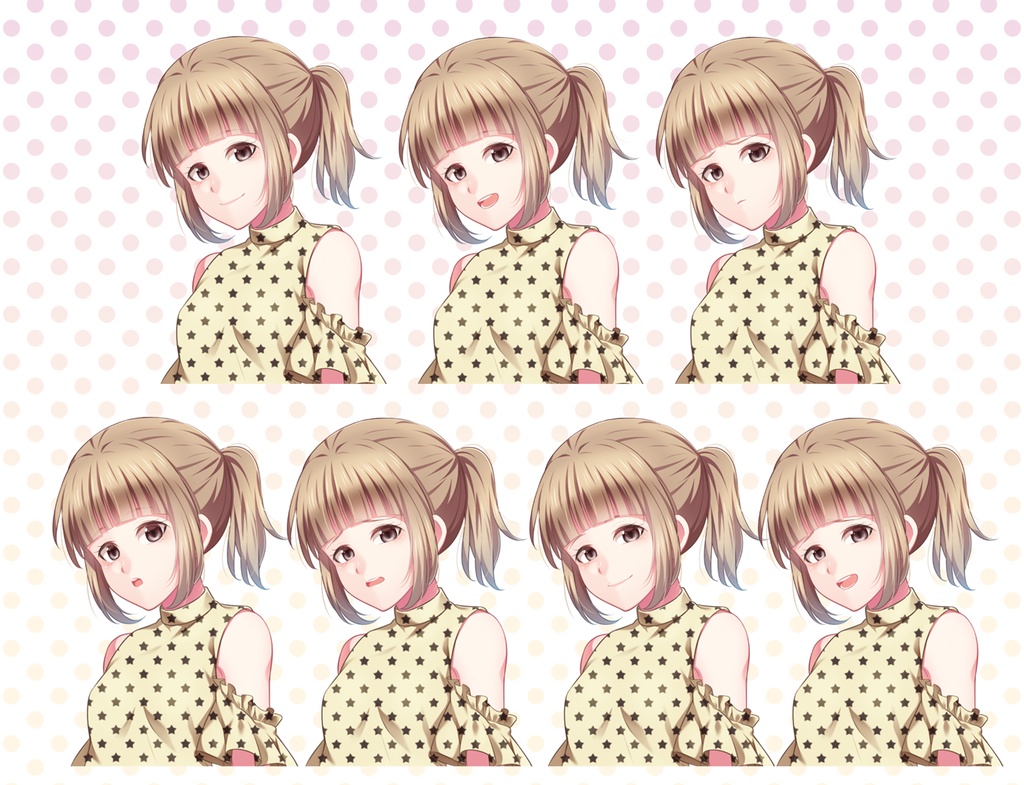 女の子立ち絵素材⑥(私服・下着)(単体販売あり°˖✧)