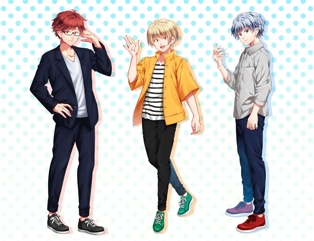 男子立ち絵素材⑤(単体販売あり°˖✧)