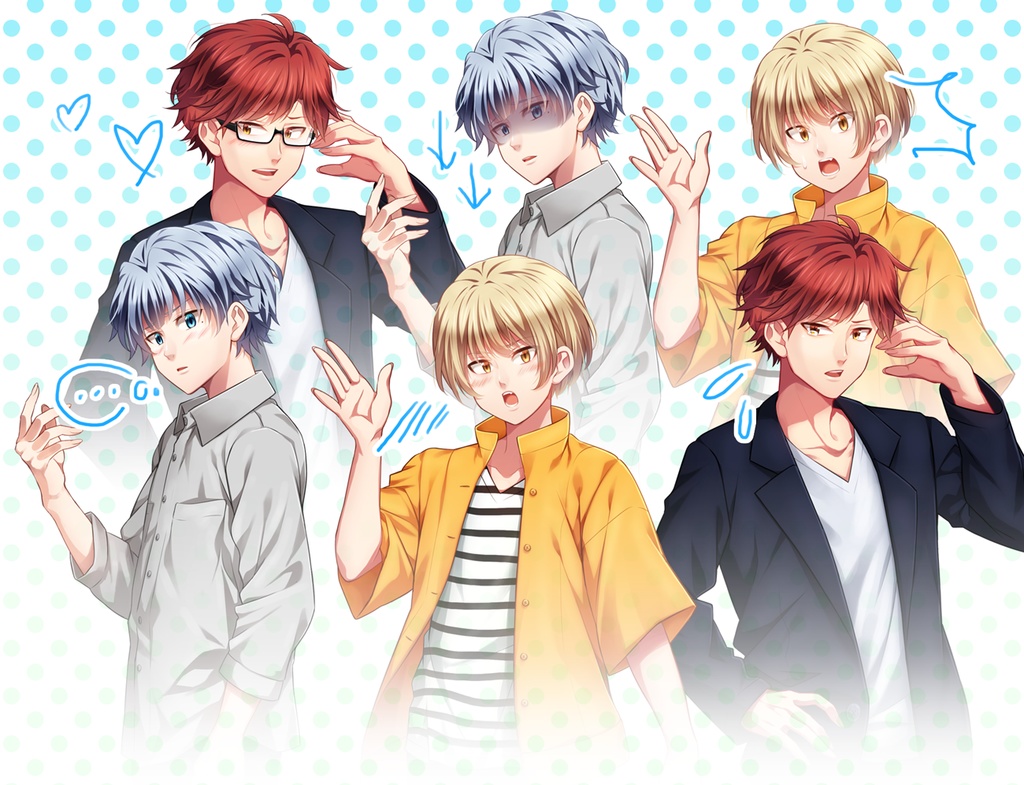 男子立ち絵素材⑤(単体販売あり°˖✧)