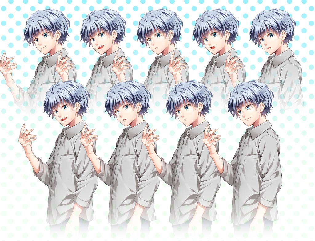 男子立ち絵素材⑤(単体販売あり°˖✧)