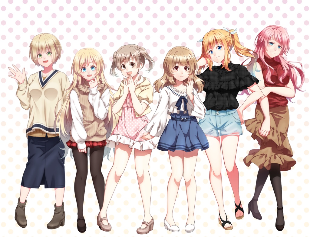 女の子立ち絵素材⑧(単体販売あり°˖✧)