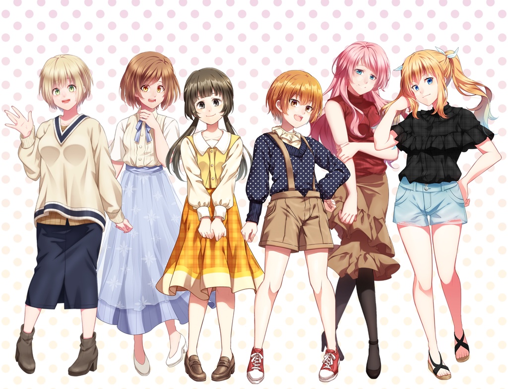 女の子立ち絵素材⑨(単体販売あり°˖✧)