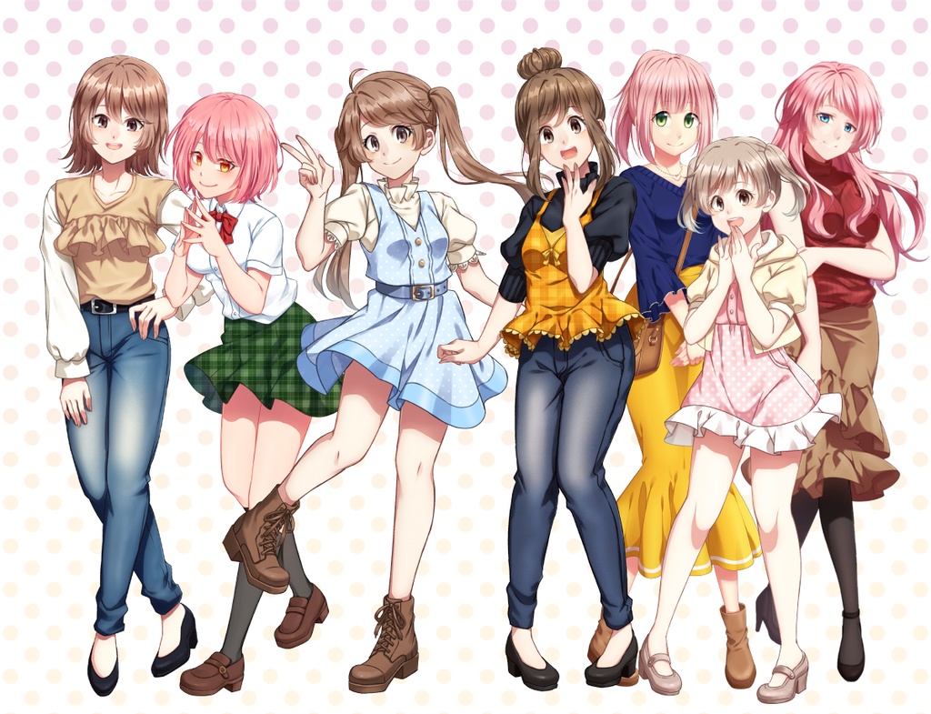 女の子立ち絵素材⑪(単体販売あり°˖✧)