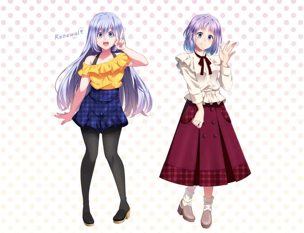 紫髪好き集まれ!紫髪女子立ち絵素材