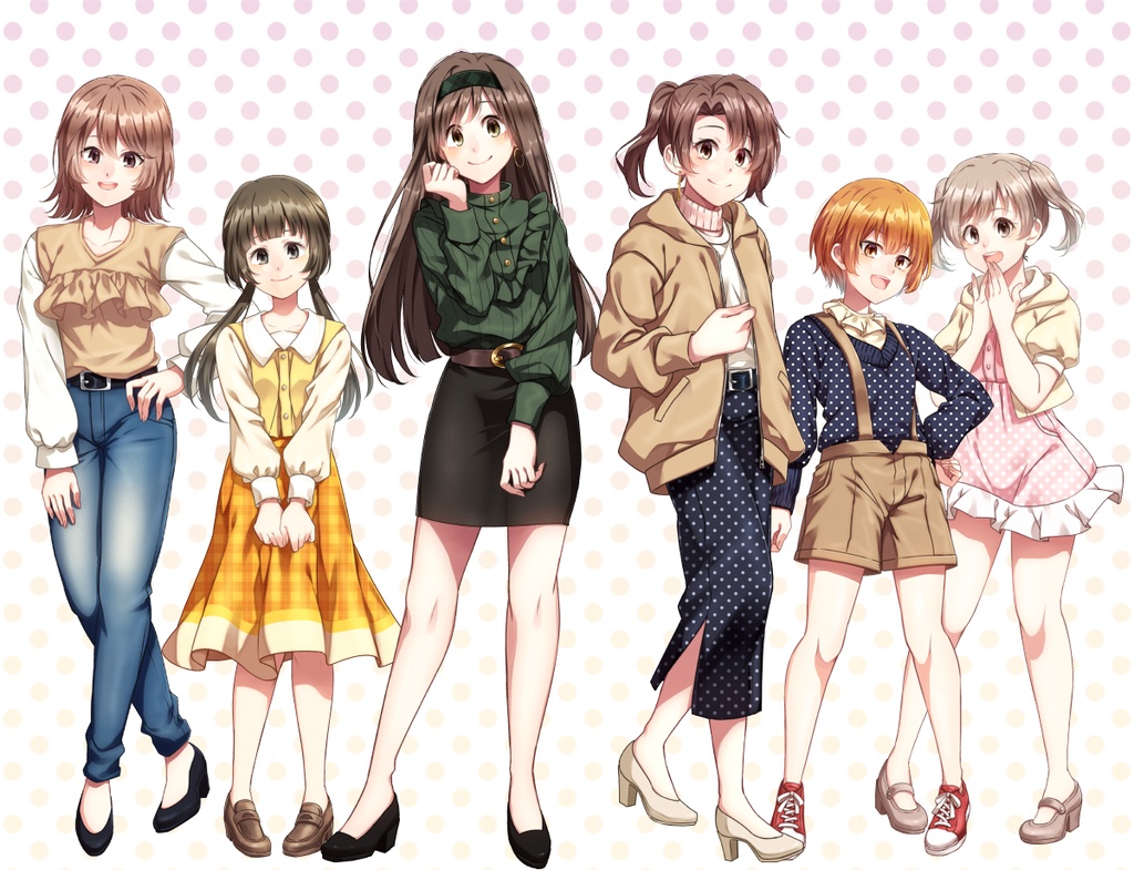 女の子立ち絵素材⑭(単体販売あり°˖✧)