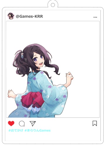 SNS風アクリルキーホルダー（浴衣ver.）