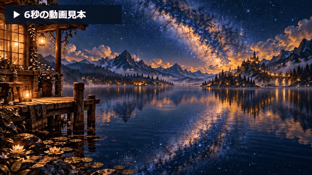 【動く配信背景】星降る湖畔｜20秒ループ・フルHD