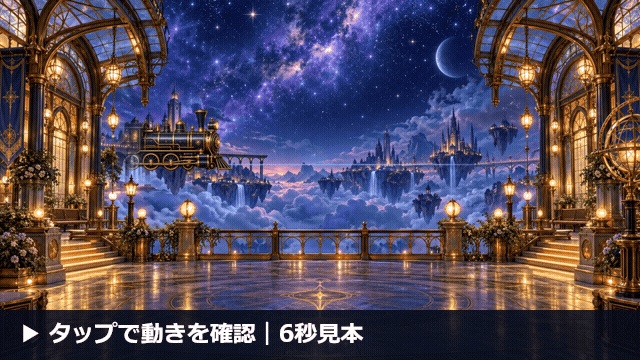 星空を渡る魔法列車｜20秒ループ・フルHD配信背景